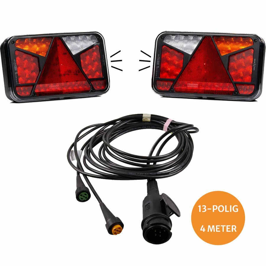 LED Verlichtingsset Aanhanger Fristom FT-370 Canbus + Kentekenverlichting LED Verlichtingsset Aanhanger Fristom FT-370 Canbus + Kentekenverlichting