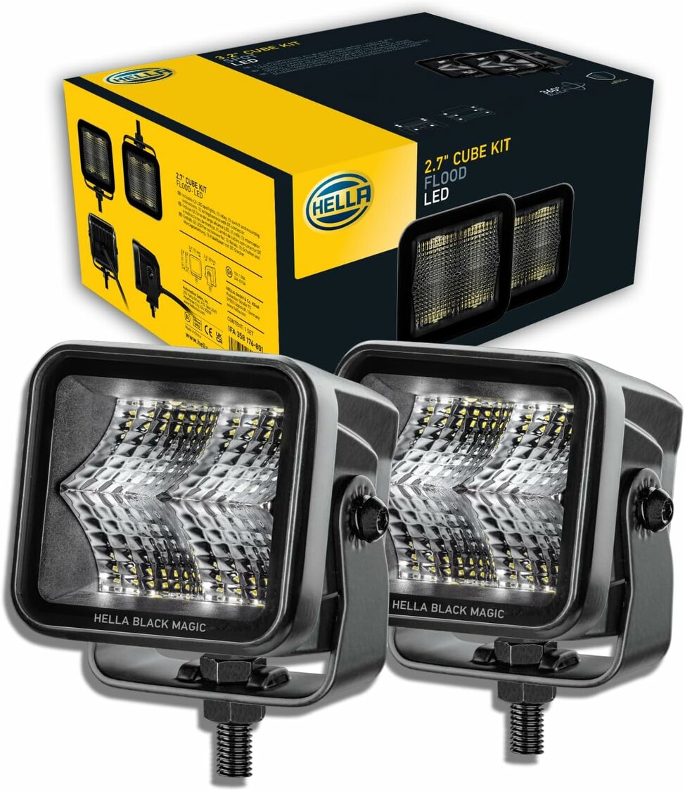 Hella LED Cube Set 2.7" Spotlight | 1FA 358 176-801 Hella LED Cube Set 2.7" Spotlight | 1FA 358 176-801