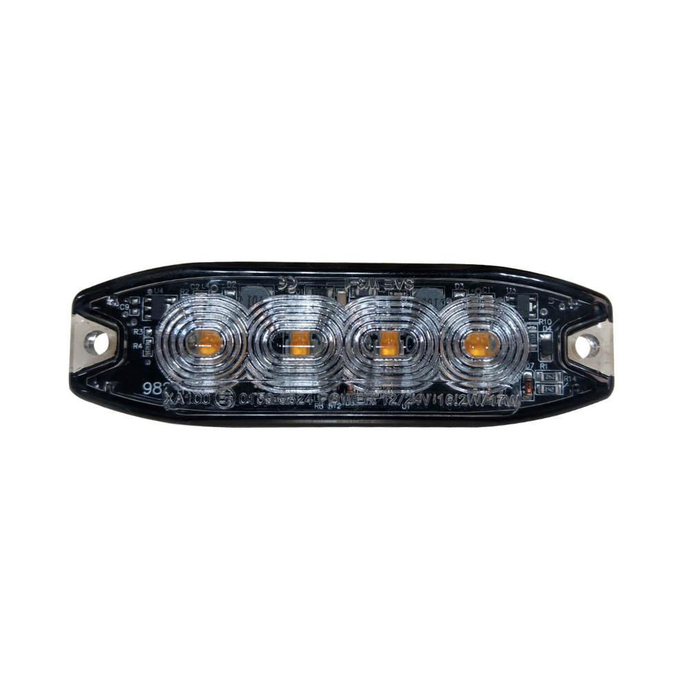 LED Warning Light Orange 12-24V | 4 LED