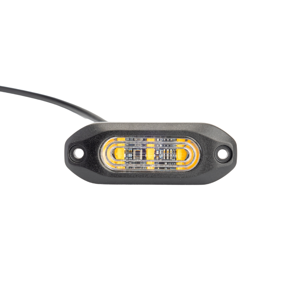 LED Warning Light Orange 12-24V | 3 LED