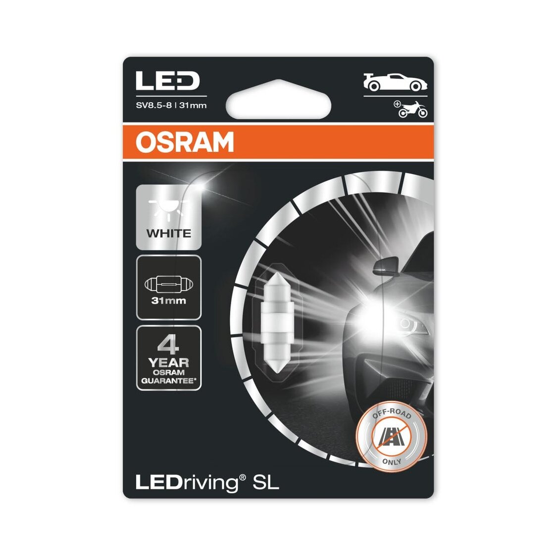 Osram C5W LED Retrofit 29mm Wit 12V SV8.5-8