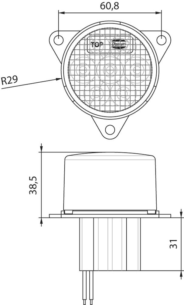 LED Fog Lamp Round &Oslash;58mm