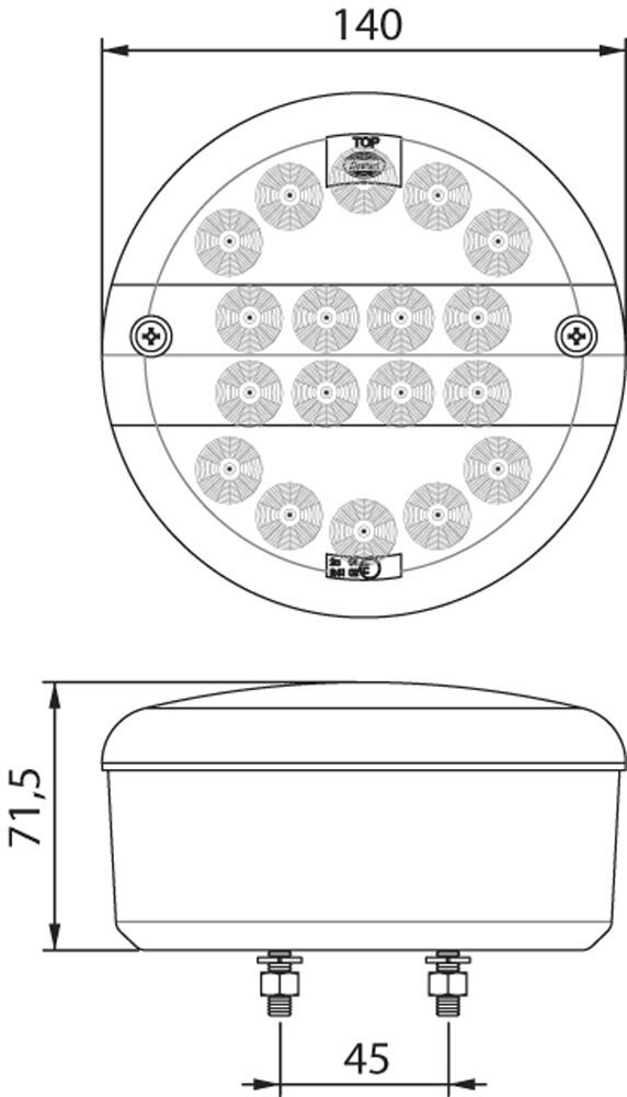 Led Fog Lamp Transparant Lens | Round &Oslash;140mm
