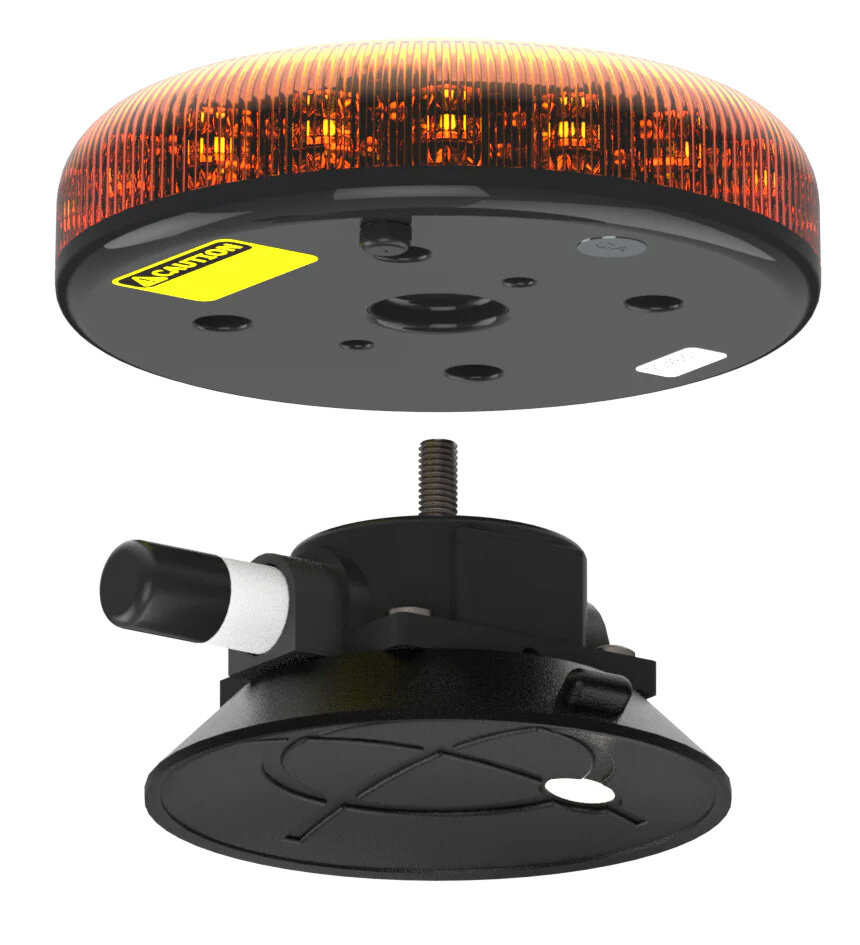 Redtronic Tornado B47 Amber LED Beacon | Suction Mount
