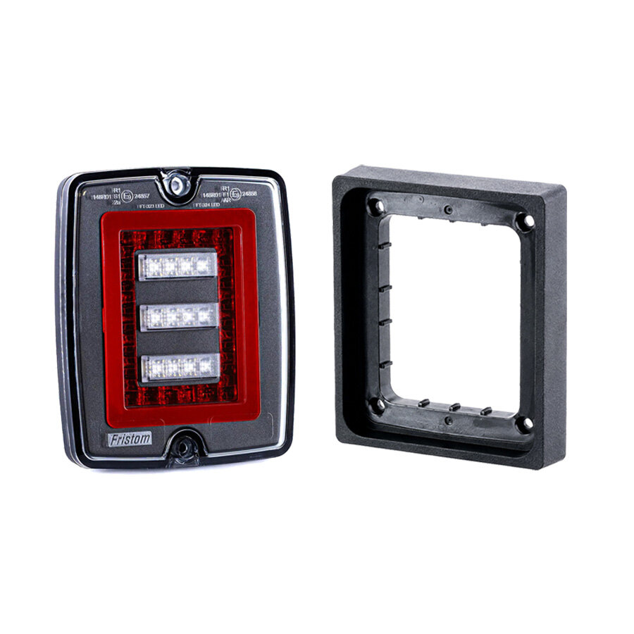 Fristom FT-324 LED Rear Lamp | 3-Functions | Including Frame
