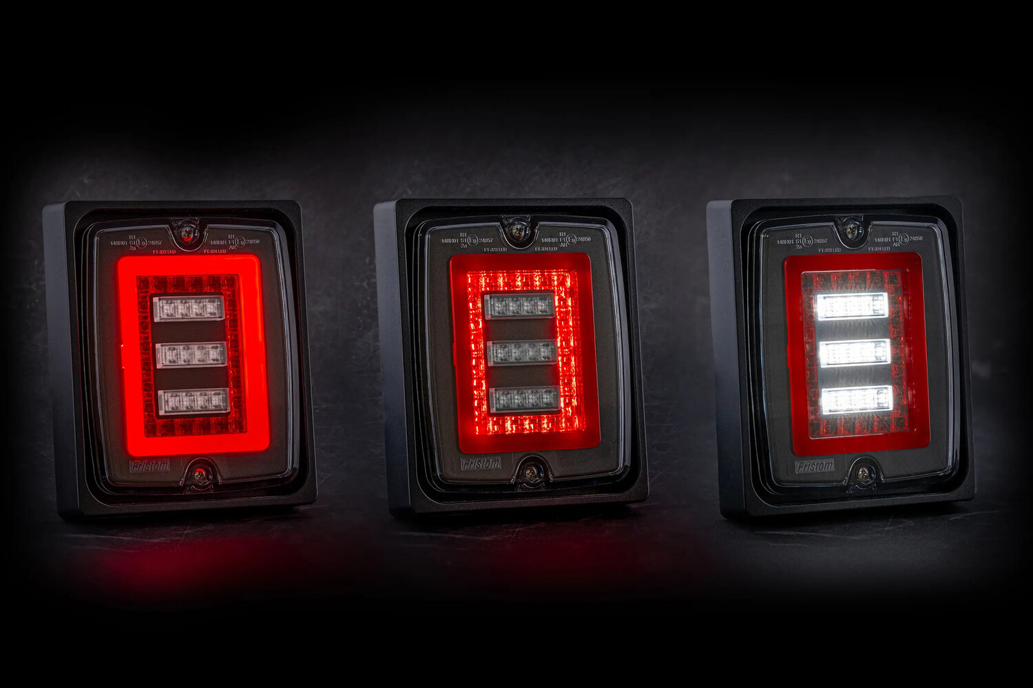 Fristom FT-324 LED Rear Lamp | 3-Functions | Including Frame