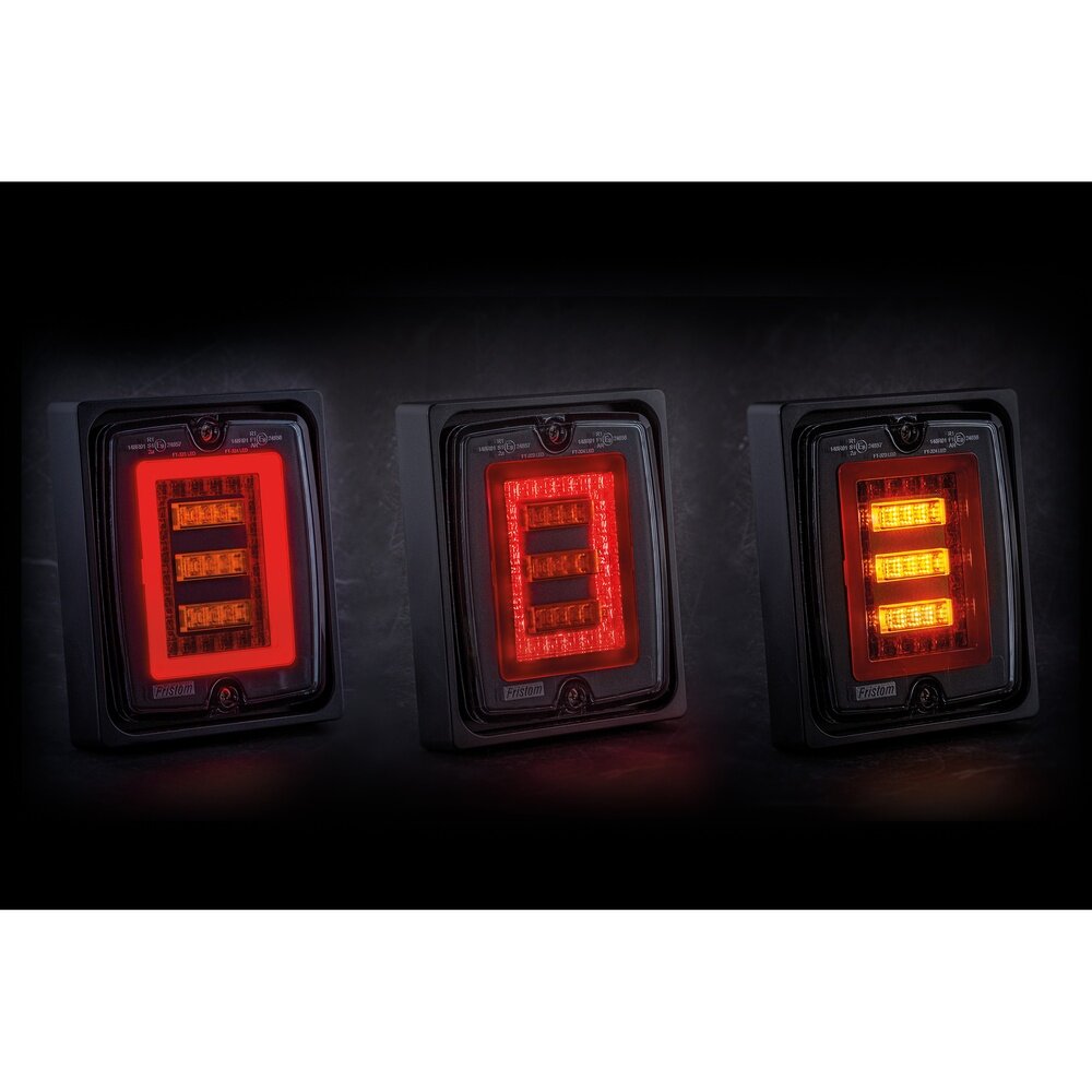 Fristom FT-323 LED Rear Lamp | 3-Functions | Including Frame