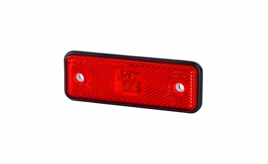 Horpol LED Rear Marker Light Red With Reflector And Rubber Base 12/24V | LD-527