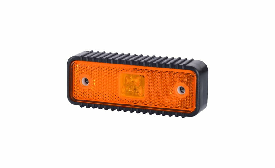 Horpol LED Side Marker Light Amber With Reflector And Thick Rubber Base 12/24V | LD-538