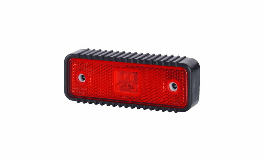 Horpol LED Rear Marker Light Red With Reflector And Thick Rubber Base 12/24V | LD-539