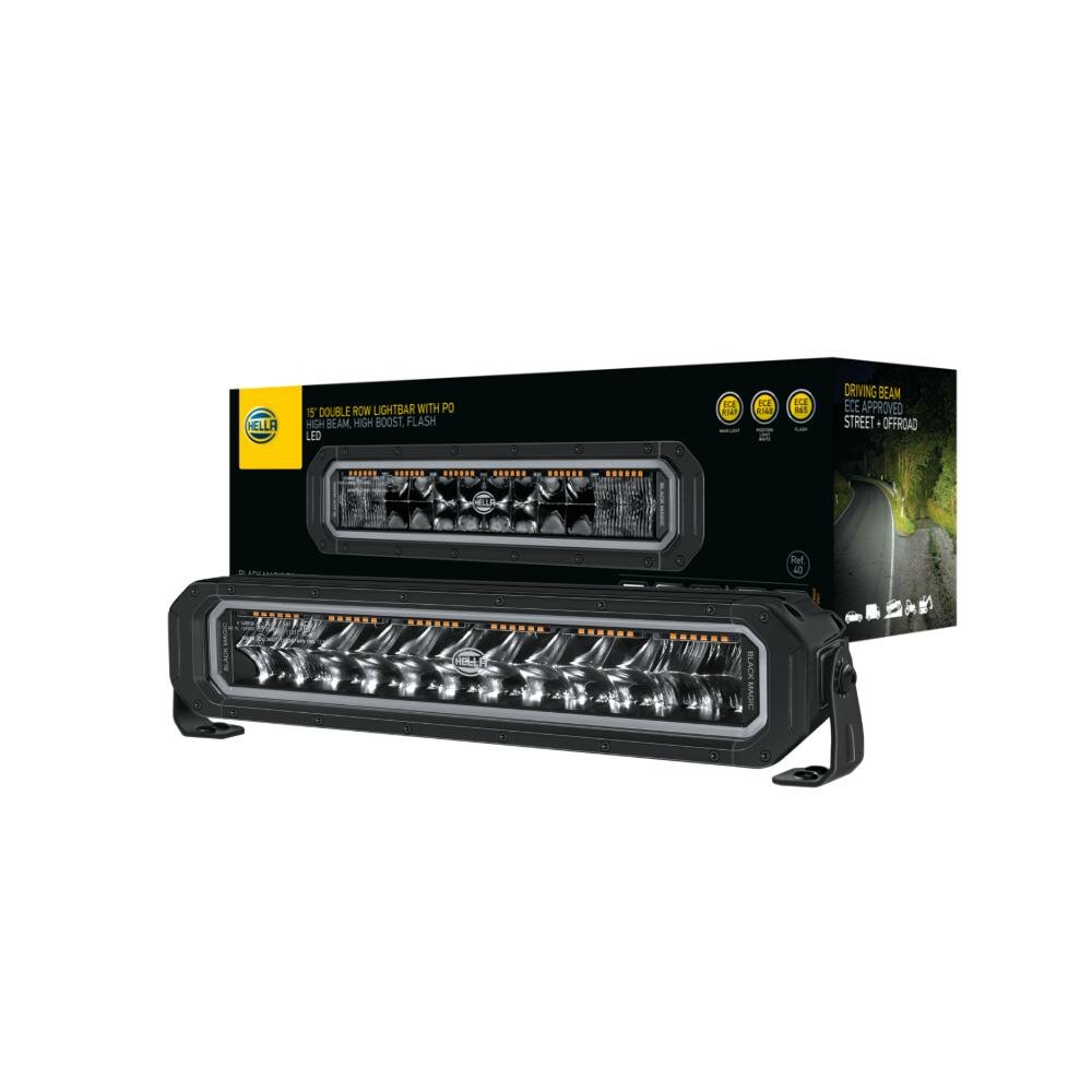 HELLA Black Magic Tough Pro 15" LED Lightbar | R65 Flasher