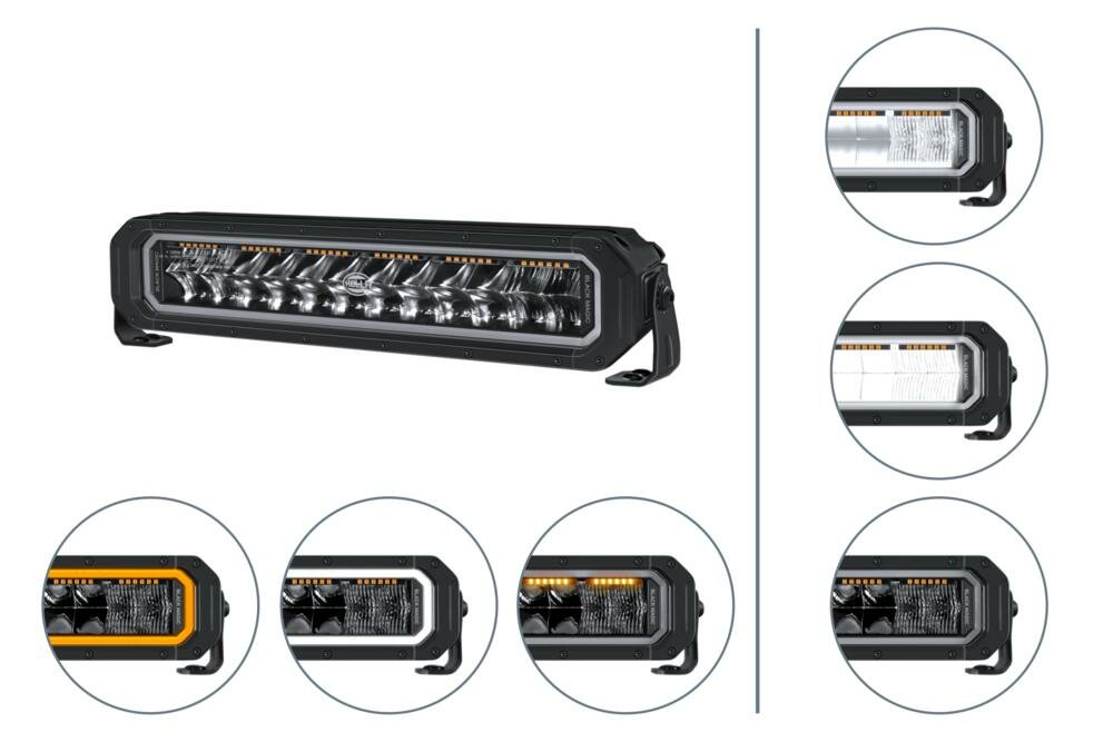 HELLA Black Magic Tough Pro 15" LED Lightbar | R65 Flasher