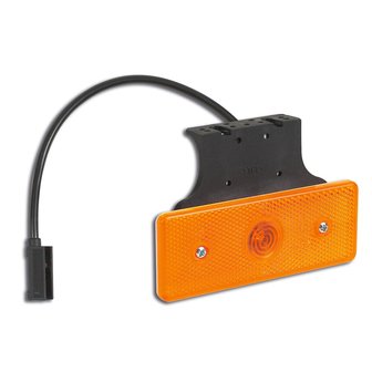 Led Side Marker Lamp Orange With Angled Bracket And Cable 24V