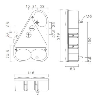 Asp&ouml;ck Rear Lamp Earpoint 3 Right