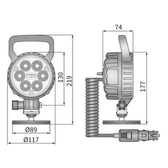 LED Werklamp Breedstraler 1500LM + Kabel + Sigarettenplug + Schakelaar