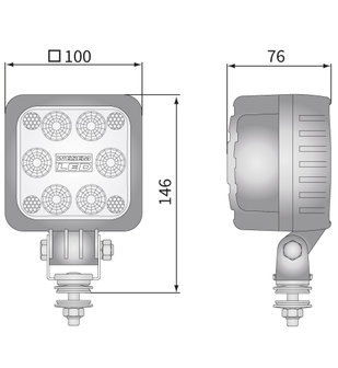 LED Worklight Spotlight 2500LM + Cable