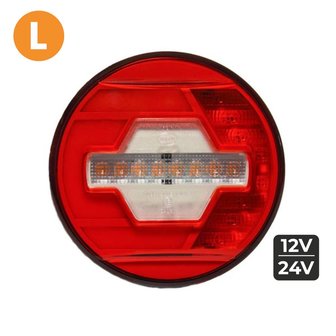 LED Rear Lamp Left &Oslash;140mm + Dynamic side-indicator