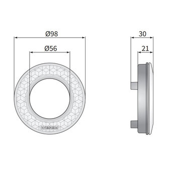 Sier Ring Rood Voor Module Achterlicht