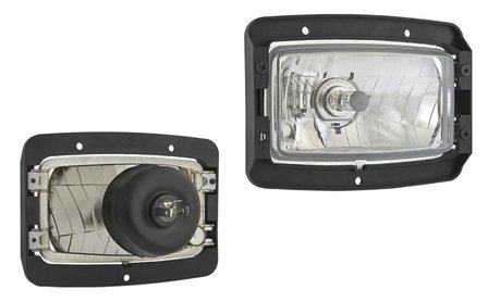 Koplamp H4 179x132x79 + Bevestigingsplaat