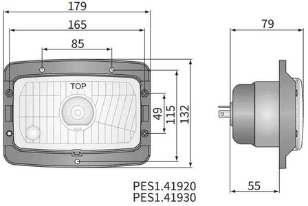 Headlamp H4 179x132x79 Frame Mounting