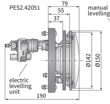 Koplamp H4 &Oslash;150x79 H4 Elektrisch verstelbaar