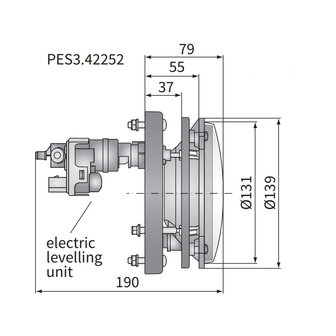 Headlamp H4 &Oslash;139x79 Electric Leveling Unit