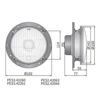 Headlamp H4 &Oslash;182x77 + Bulb holder