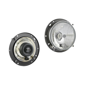 Headlamp H4 &Oslash;182x75 + 12V Bulbs en Mounting Plate