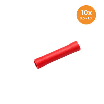 Doorverbinder Ge&iuml;soleerd Rood (0.5-1.5mm) 10 Stuks