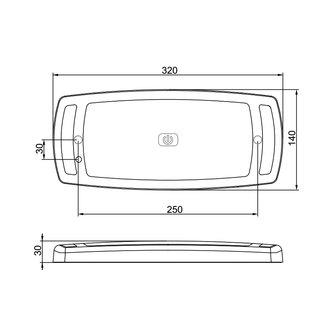 LED Interior lamp 32CM With Touch Button