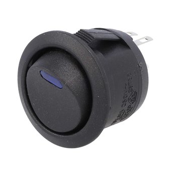 Built-in Rocker Switch Round 24V 10A Blau