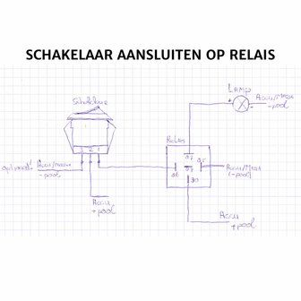 Inbouw Schakelaar Rond 24V 10A Blauw