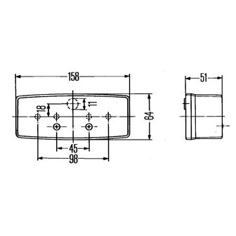 Achterl  158x64mm rechts 2SD 003 184-041