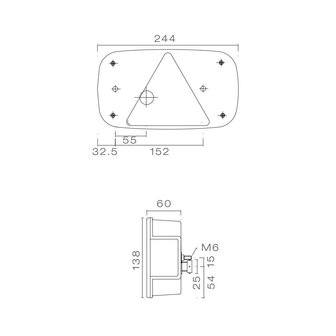 Asp&ouml;ck Multipoint III Rear Lamp Right + Side Marker