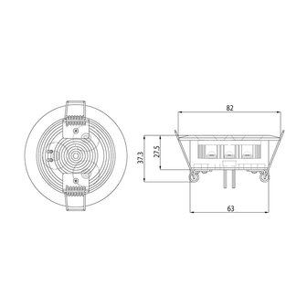 LED Interior Lamp Built-in 3-Leds