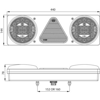 6-Function Rear Led Lamp Rectangular Left