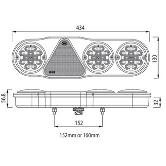 Led Rear Lamp 7 Functions + Reversing Light and Fog Lamp Left