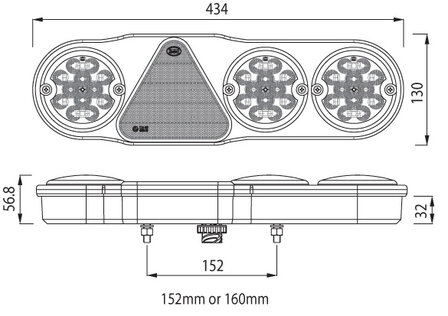 Led Rear Lamp 4 Functions + Fog Light Left