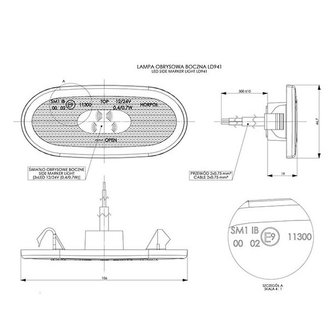 Horpol LED Side Marker Orange Oval LD 941