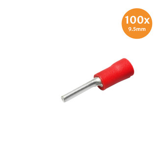 Pinnen Ge&iuml;soleerd Rood 9.5mm 100 Stuks