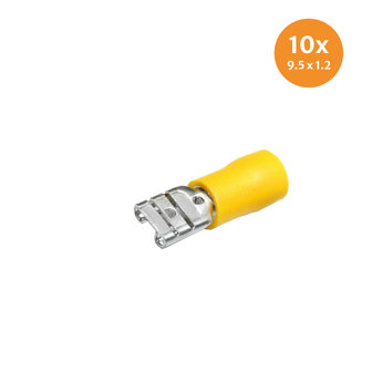 Part Insulated Female Disconnects Yellow (9,5x1,2mm) 10 Pieces