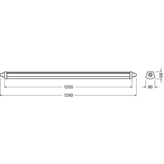 Ledvance 44W/4000K 120cm | Vervangt 2x36W