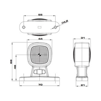 Fristom LED Width Lamp 2-Functions Hanging Model