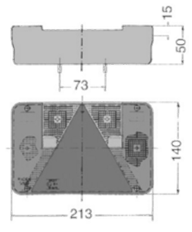 Achterlicht Kentekenverlichting+Achteruitrijlicht 145.00