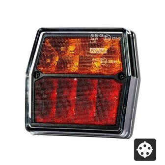 Fristom FT-222 LED Taillight 3-Functions 12V Bajonet