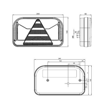 Fristom FT-170 LED Rear Lamp Bajonet Left