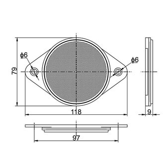 Reflex - Reflector Round 2 Bolts &Oslash;79mm Red