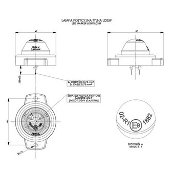 Horpol LED Type Marker Light Red Rond LD-359