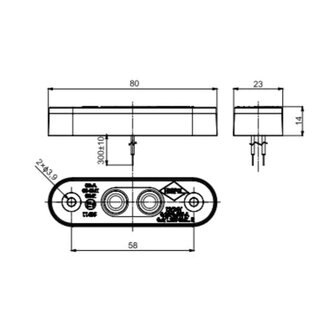 Horpol LED Type Marker Light Orange Oval LD-957