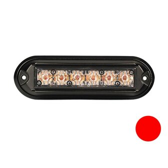 Led Flitser met Zwarte Behuizing Rood